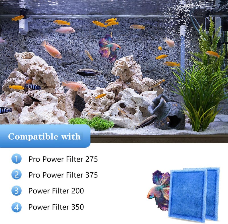 pewyoke Aquarium Filter Cartridge 4 Pack Rite-Size C Filter Replacement Cartridges Compatible with PRO Power Filters 275/375 /Power Filters 200/350 - Image 3