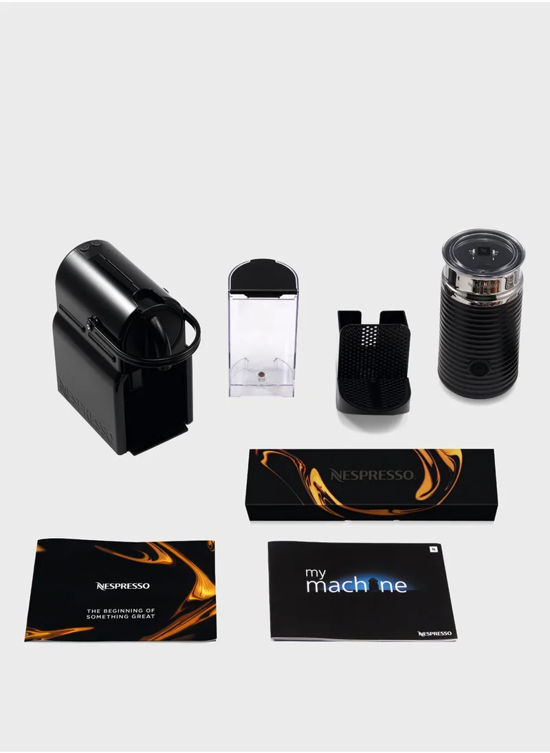 Nespresso Inissia D40 Black Coffee Machine  Aerocino Bundle