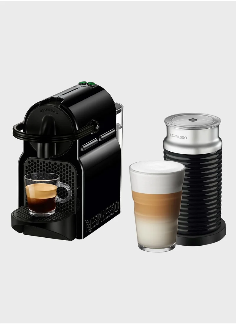 NESPRESSO Inissia D40 Black Coffee Machine  Aerocino Bundle