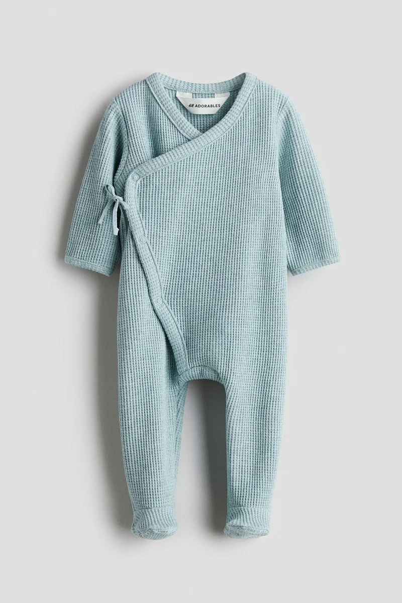 H&M Waffled cotton romper suit