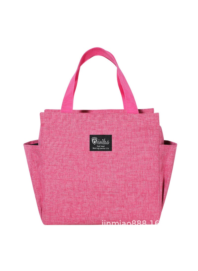 Generic Thick Insulated Lunch Bag Large Portable Cooler Tote Pink 