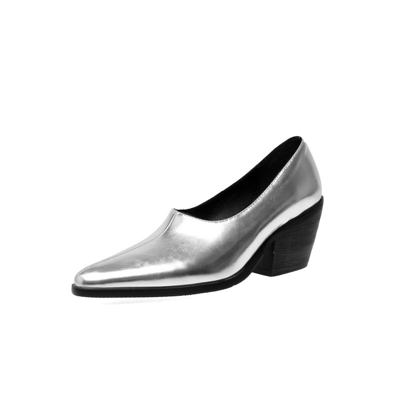 Wish Model Spring Pointed High Heels 40-46 Plus Size Thick Heel Women'S Shoes - Image 1