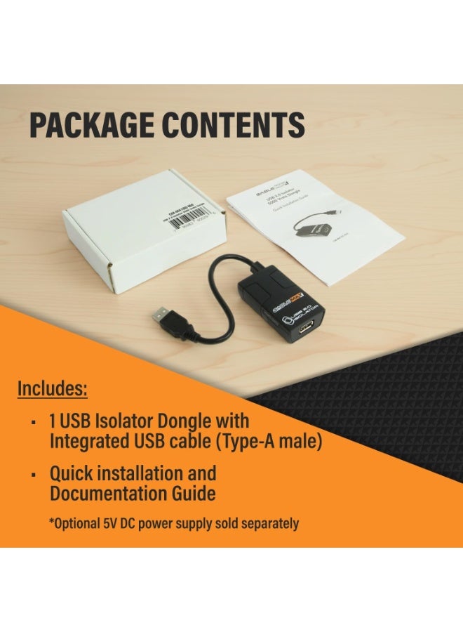 Cablemax USB 2.0 Isolator - Hi-Speed 480Mbps, Surge Protection, No Drivers Needed - Plug & Protect Your Investment - Image 5