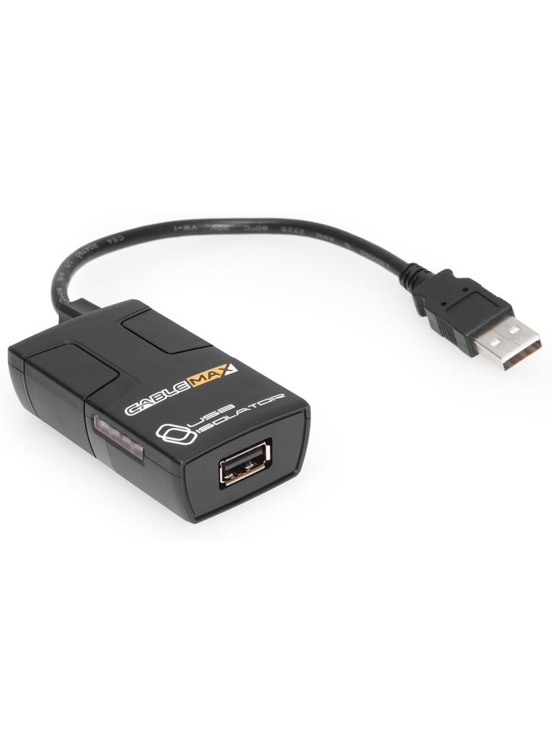 Cablemax USB 2.0 Isolator - Hi-Speed 480Mbps, Surge Protection, No Drivers Needed - Plug & Protect Your Investment - Image 1