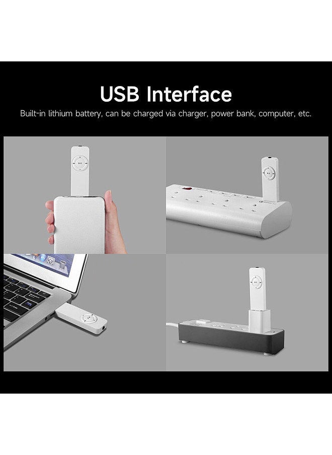 Portable MP3 Music Player with Clear Sound Quality TF Card Slot Rechargeable Lithium Battery Support MP3/WMA Audio Format Blue
