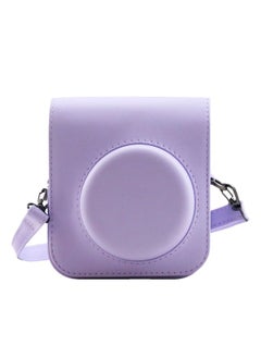 Generic PU Leather Camera Case for Fujifilm Instax Mini 12 Instant Camera-Purple  - Image 1