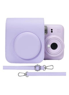 Generic PU Leather Camera Case for Fujifilm Instax Mini 12 Instant Camera-Purple  - Image 2