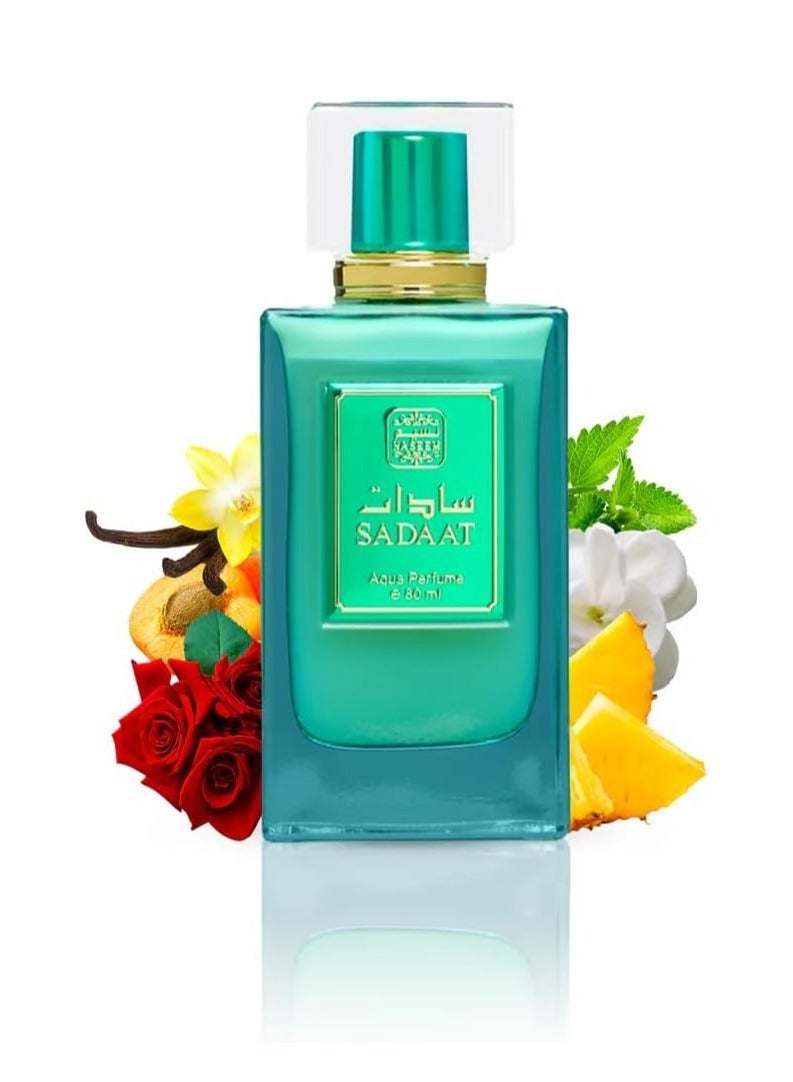 Naseem Sadaat Eau De Parfum Aqua Perfume for Men & Women - 80ml - Image 1