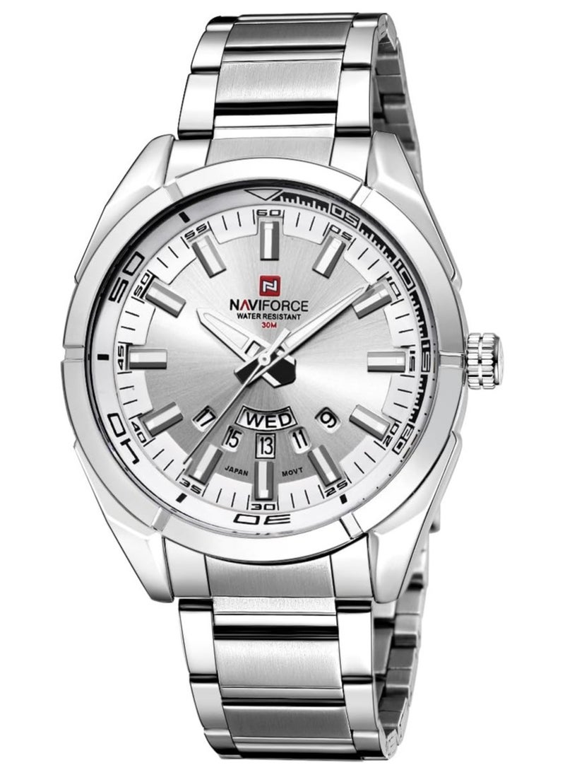 NAVIFORCE - Naviforce Men's  Stainless Steel Analogue Wrist Classic  Watch  NF9038 - Image 1