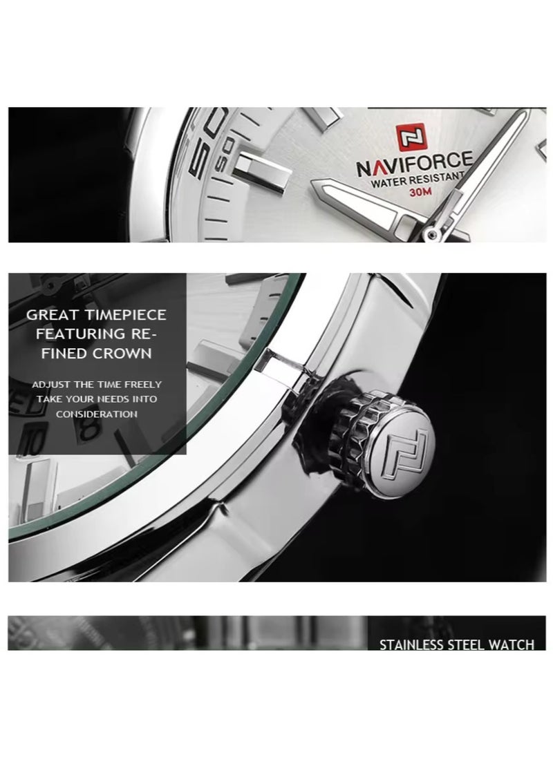 NAVIFORCE - Naviforce Men's  Stainless Steel Analogue Wrist Classic  Watch  NF9038 - Image 1