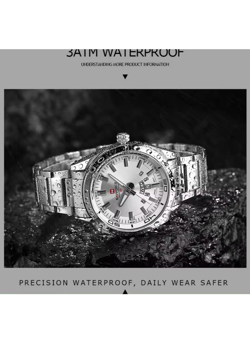NAVIFORCE - Naviforce Men's  Stainless Steel Analogue Wrist Classic  Watch  NF9038 - Image 1