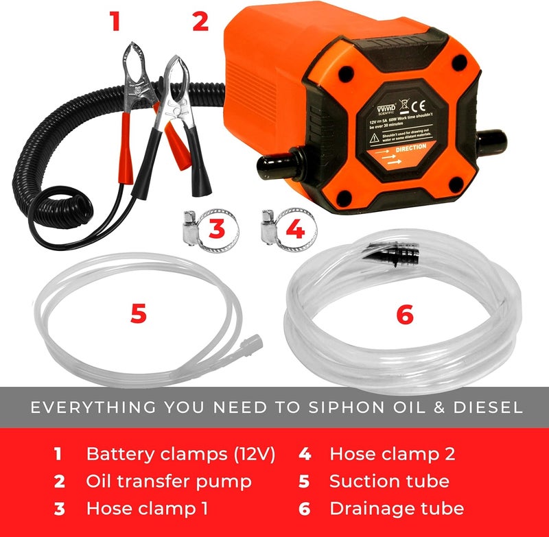 VViViD 12V 60W Oil Extractor Pump for DIY Oil Change and Scavenge - Image 4