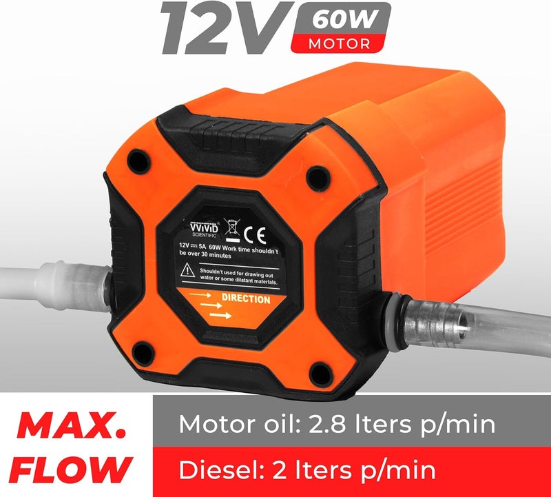 VViViD 12V 60W Oil Extractor Pump for DIY Oil Change and Scavenge - Image 2