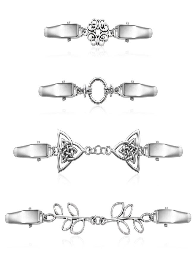 JJUNW 4Pcs Renaissance Accessories, Shirt Clips for Women Clothing, Sweater Clips to Hold Sweater Together, Dress Clips Back Cinch, Waist Cincher Clip Retro Cardigan Collar Clip Brooch Clip - Image 1