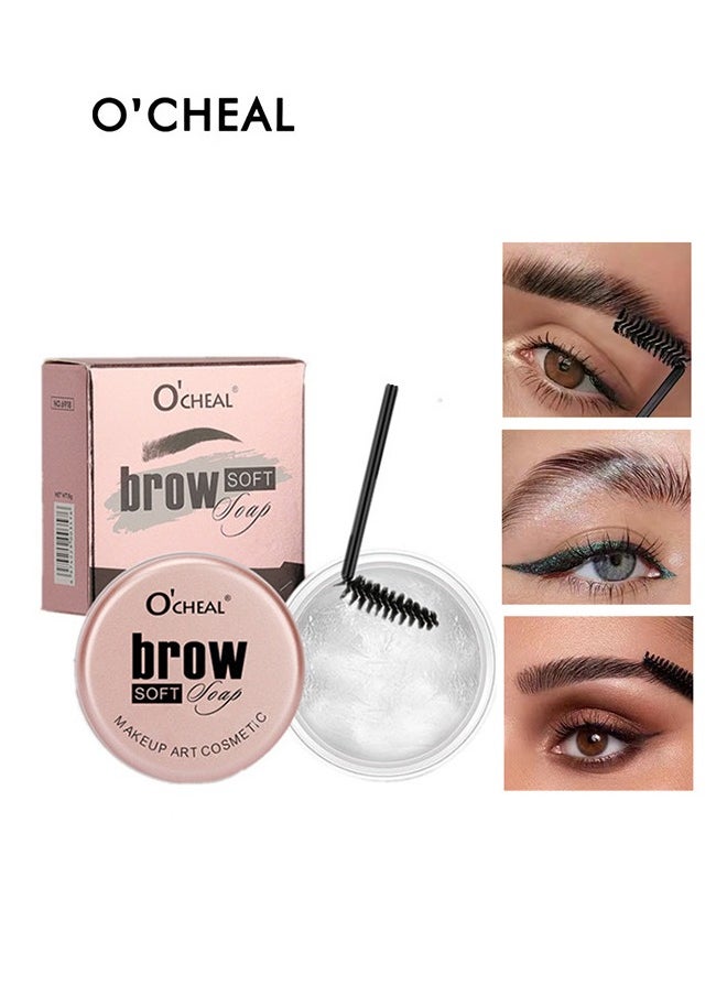OCHEAL - Brow Soap,Professional Brow Gel With Brush，Professional Waterproof Eyebrow Gel With Flexible Brush Styling Kit, Can Sharp Your Eyebrow To Fluffy and Volume Easily, Highly Recommended For Anyone Lookin - Image 1