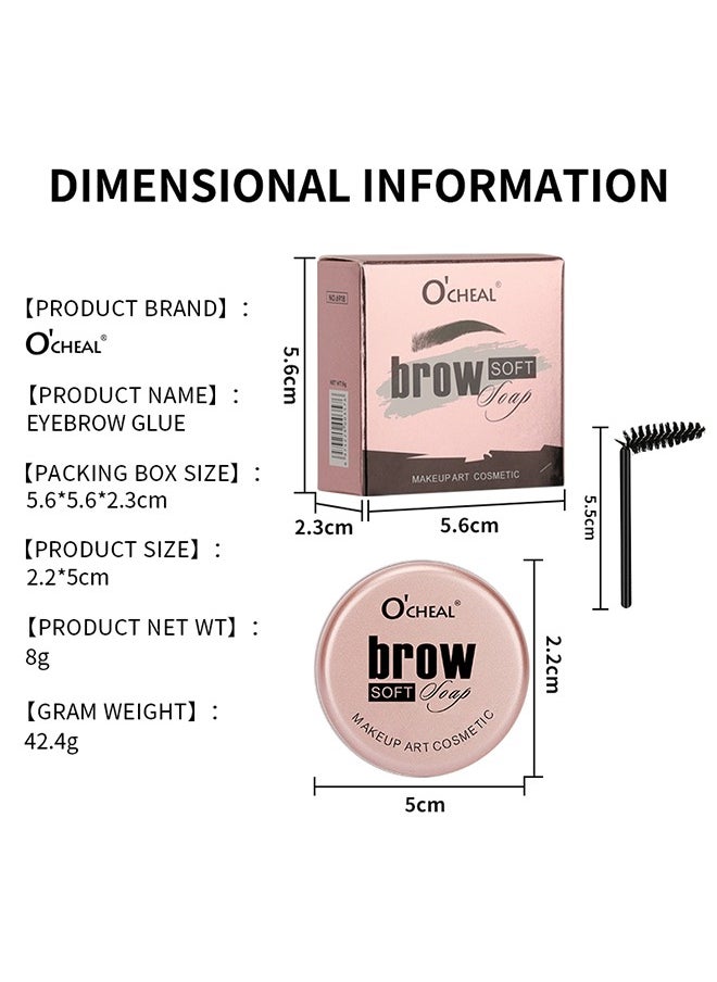 OCHEAL - Brow Soap,Professional Brow Gel With Brush，Professional Waterproof Eyebrow Gel With Flexible Brush Styling Kit, Can Sharp Your Eyebrow To Fluffy and Volume Easily, Highly Recommended For Anyone Lookin - Image 1