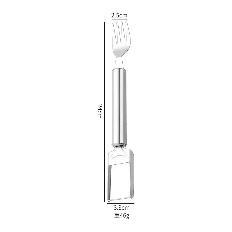 M-Ved® Watermelon Fork Slicer Cutter,Stainless Steel 2 in 1 Fruit, Watermelon Fork Watermelon Cutter Slicer Tool Fruit Forks Slicer for Home Party Camping Kitchen Gadget(1pack) - Image 2