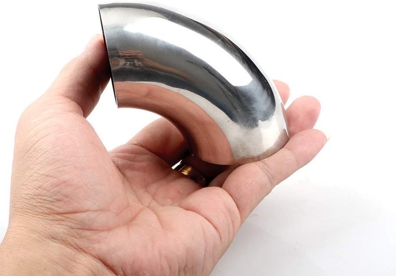 KOTVTM Stainless Steel Elbow 2.5" 90° Mandrel Bend Elbow-Thickness 16GA/.065" Wall - SS304 Stainless Elbow Suitable for Car Modified Exhaust Elbow Pipe, Stair Handrail,etc - Image 4