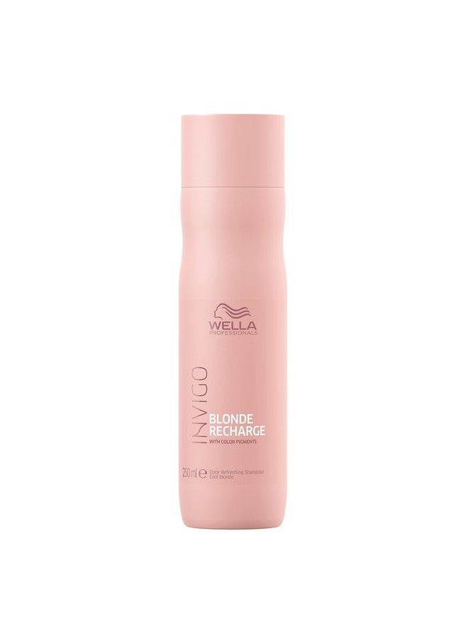 Wella Professionals Invigo Blonde Recharge Cool Blonde Shampoo Refresh And Maintain Blonde Color Rid Brassiness 10.1Oz  - Image 1