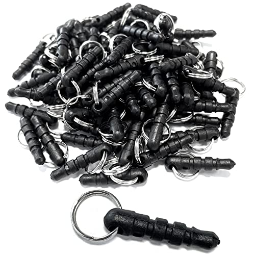 IOUALEY 150 Pieces Anti Dust Plugs Cell Phone Charm 35 mm AntiDust Earphone Cap DIY Dust Proof Headphone Jack Covers Dust Protector with Hole and Ring Compatible with iPhoneiPadSamsungHTC Smartphone - Image 1