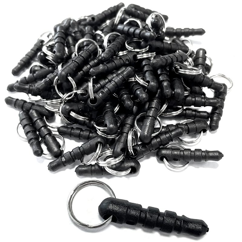 IOUALEY 150 Pieces Anti Dust Plugs Cell Phone Charm 35 mm AntiDust Earphone Cap DIY Dust Proof Headphone Jack Covers Dust Protector with Hole and Ring Compatible with iPhoneiPadSamsungHTC Smartphone - Image 3