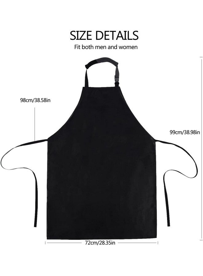 DEBIK® | 2 Pack PVC Waterproof & Dustproof Apron For Dishwashing, Coffee, Dog Grooming, Cleaning Fish, Project-Industrial Chemical Resistant Plastic| Front Pocket| Free Size| Unisex| Black - Image 3
