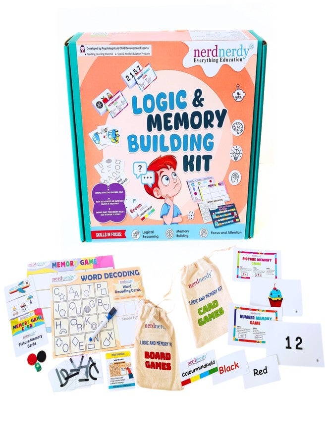 NERDNERDY Logic & Memory Building Kit -Preschool Games/Board Game/Increase Attention/Memory/Logical Thinking/IQ Game/Card Game/Puzzle/Best Birthday Gift - Image 1
