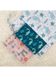 babygoal Babygoal 3LN17 Wet Dry Bags 3 Pack for Baby Cloth Diapers, Beach, Pool, Gym Bag for Swimsuits & Wet Clothes with Two Zippered Pockets  - Image 3