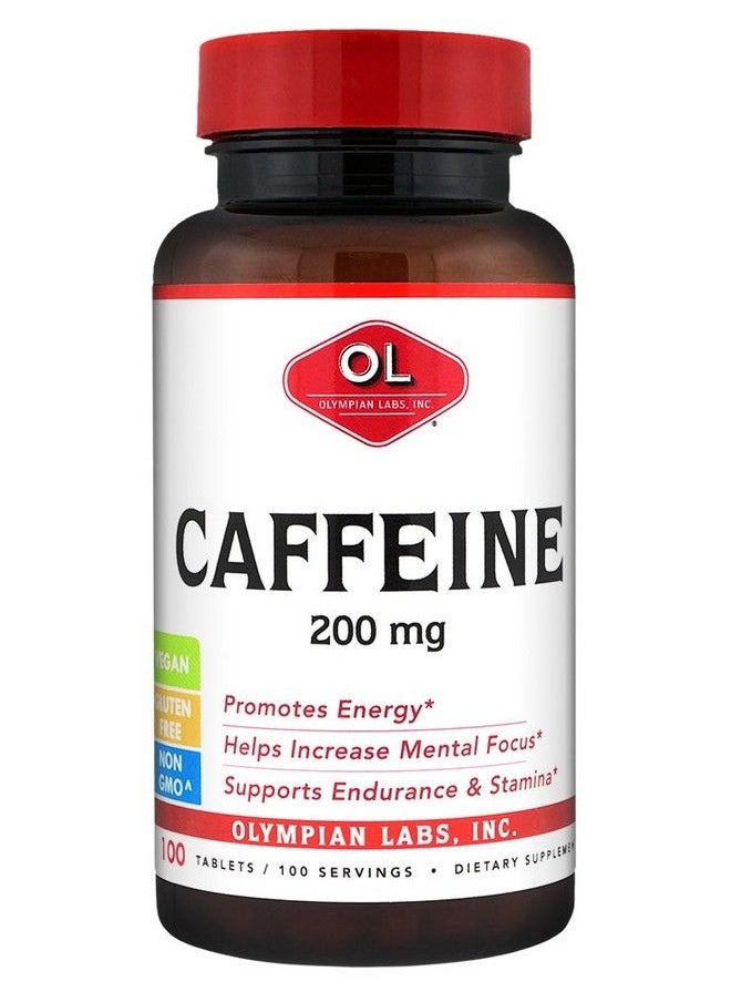 Olympian Labs - Caffeine 200 Mg 100 Tablets - Image 1