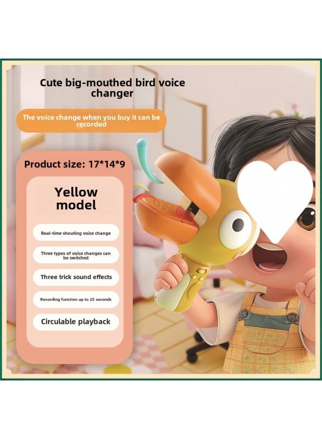 Peco Peco Voice Speaker Electric Recorder Funny Trick Voice Speaker Creative Boys And Girls Children's Toys-Color:[voice-changing Big-mouthed Yellow Bird] Chinese Color Box  - Image 1