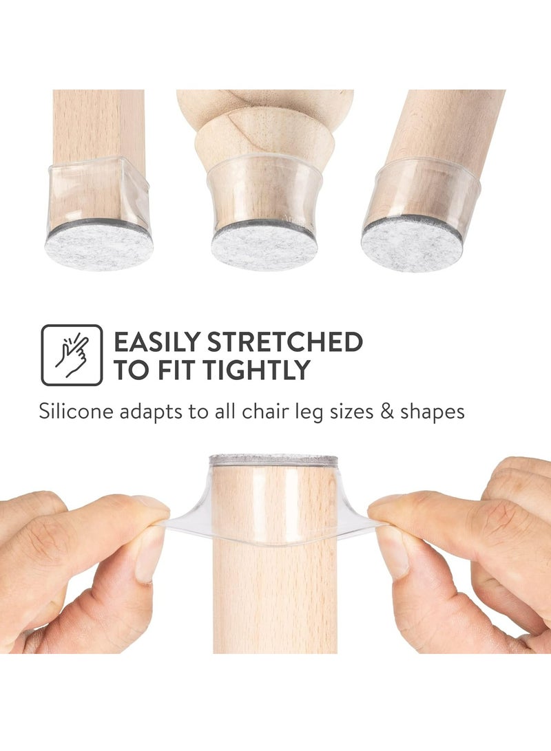 8 Pcs Chair Leg Floor Protectors Chair Leg Covers Caps Furniture Pads for Hardwood Floors - Image 3