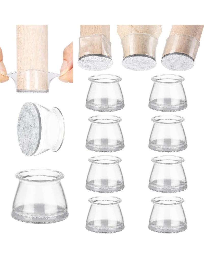 8 Pcs Chair Leg Floor Protectors Chair Leg Covers Caps Furniture Pads for Hardwood Floors - Image 1