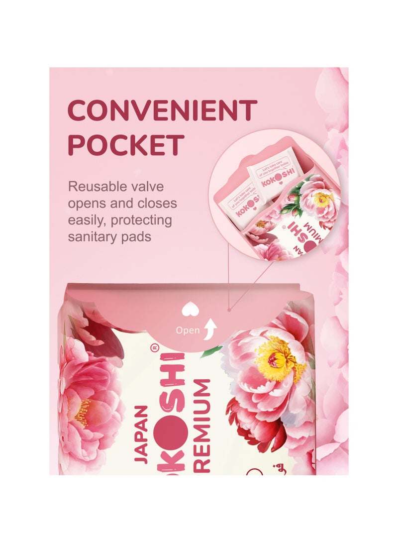 Kokoshi فوط صحية فاخرة للنساء – 245 مم | رقيقة جداً، ناعمة جداً، مضادة للحساسية، فوط نهارية عالية الامتصاص للراحة والبشرة الحساسة - Image 3