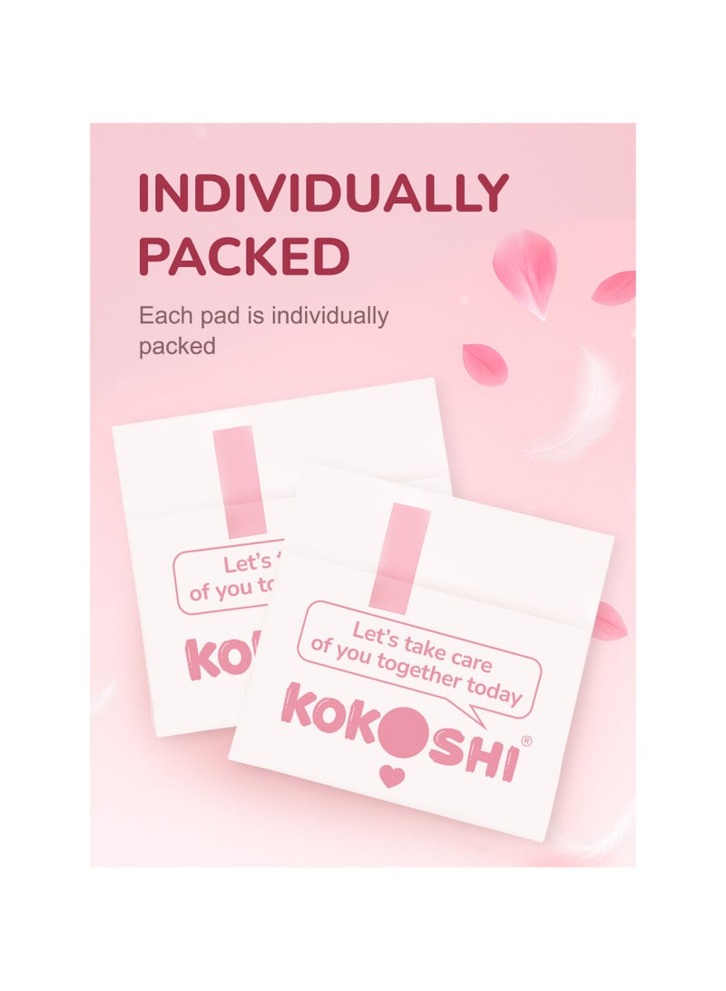 Kokoshi فوط صحية فاخرة للنساء – 245 مم | رقيقة جداً، ناعمة جداً، مضادة للحساسية، فوط نهارية عالية الامتصاص للراحة والبشرة الحساسة - Image 5