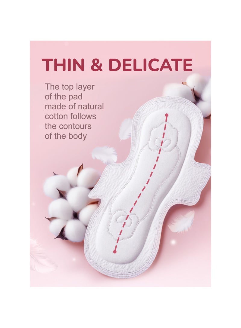 Kokoshi فوط صحية فاخرة للنساء – 245 مم | رقيقة جداً، ناعمة جداً، مضادة للحساسية، فوط نهارية عالية الامتصاص للراحة والبشرة الحساسة - Image 4