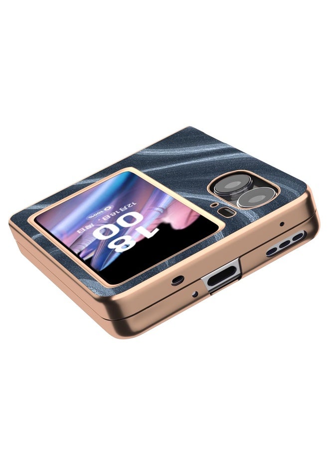 HuHa Case Cover For OPPO Find N2 Flip Nano Electroplating Galactic Pattern Protective Phone Case(Blue) - Image 2