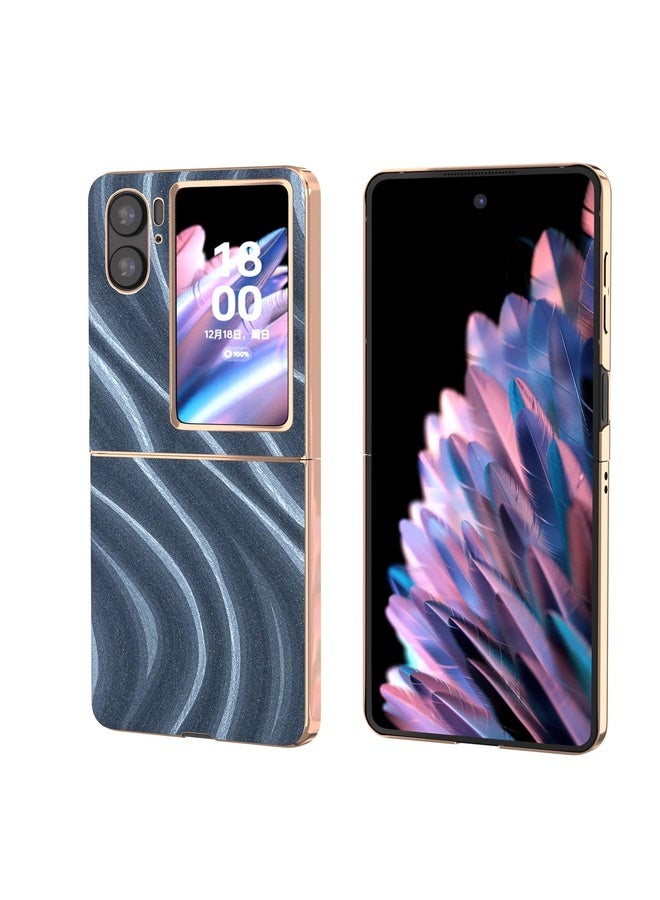 HuHa Case Cover For OPPO Find N2 Flip Nano Electroplating Galactic Pattern Protective Phone Case(Blue) - Image 1