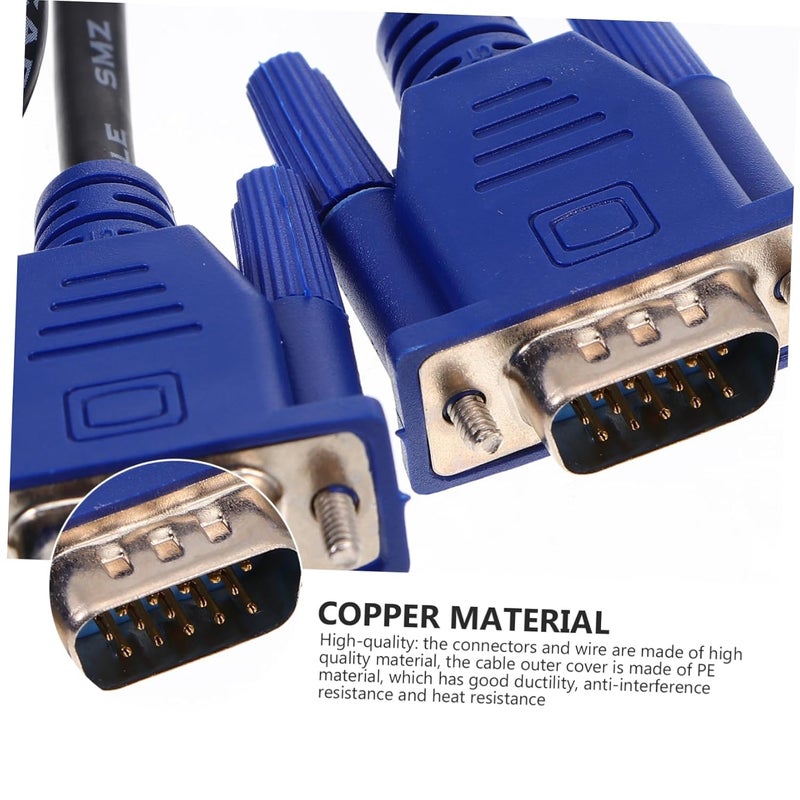 Mikikit 2 حزمة كابل VGA للشاشة وشاشة العرض 15 دبوس ذكر إلى ذكر - Image 4