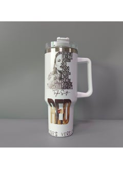 AZAD 40HZ Iced Coffee Cup Tumbler with Handle and Straw Insulated Stainless Steel Vacuum Cup for Hot and Cold Drinks Water Bottles 