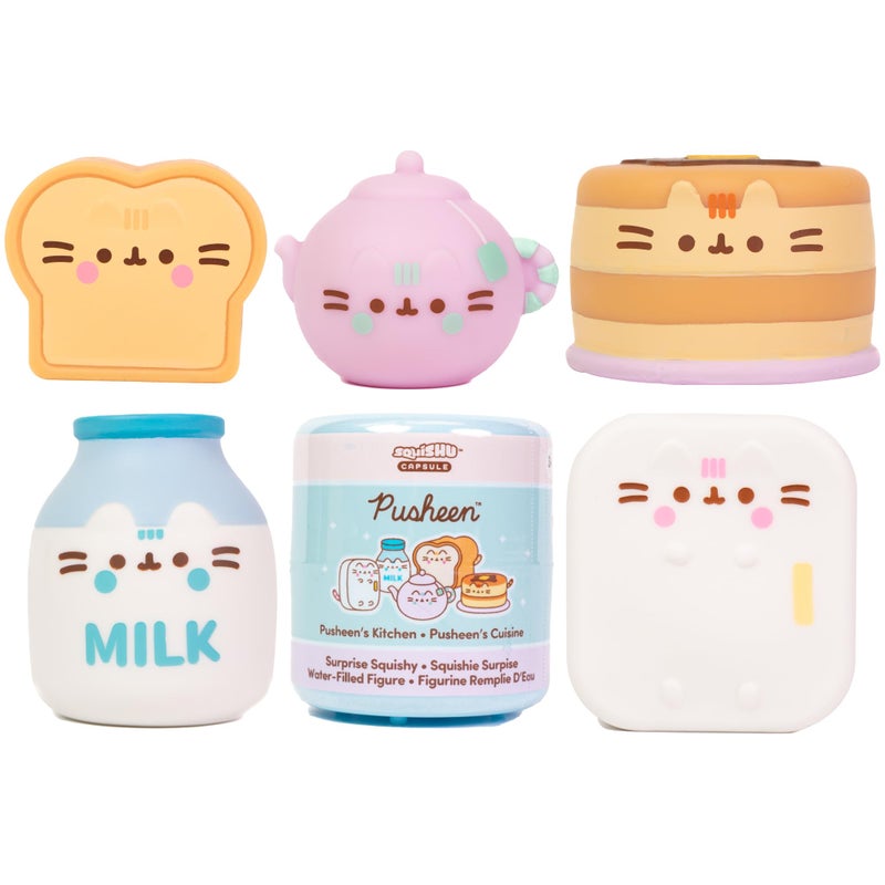 Hamee Pusheen The Cat [Kitchen Series] Cute Water Filled Squishy Toy [Birthday Gift Bags  Party Favors  Gift Basket Filler  Stress Relief Toys] - 1 Pc. (Mystery - Blind Capsule) - Image 1