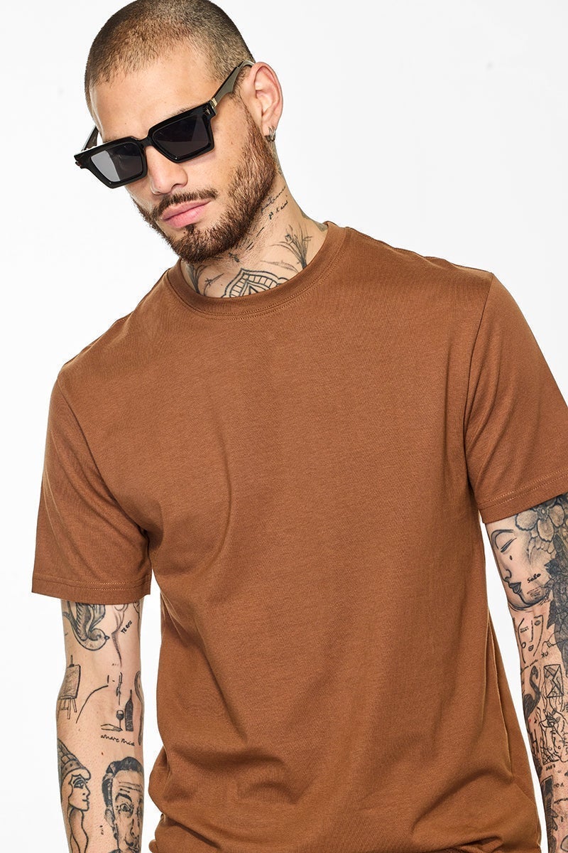 سنيتش تيشيرت كور لاب بلون الصدأ بقصة عادية - Image 5