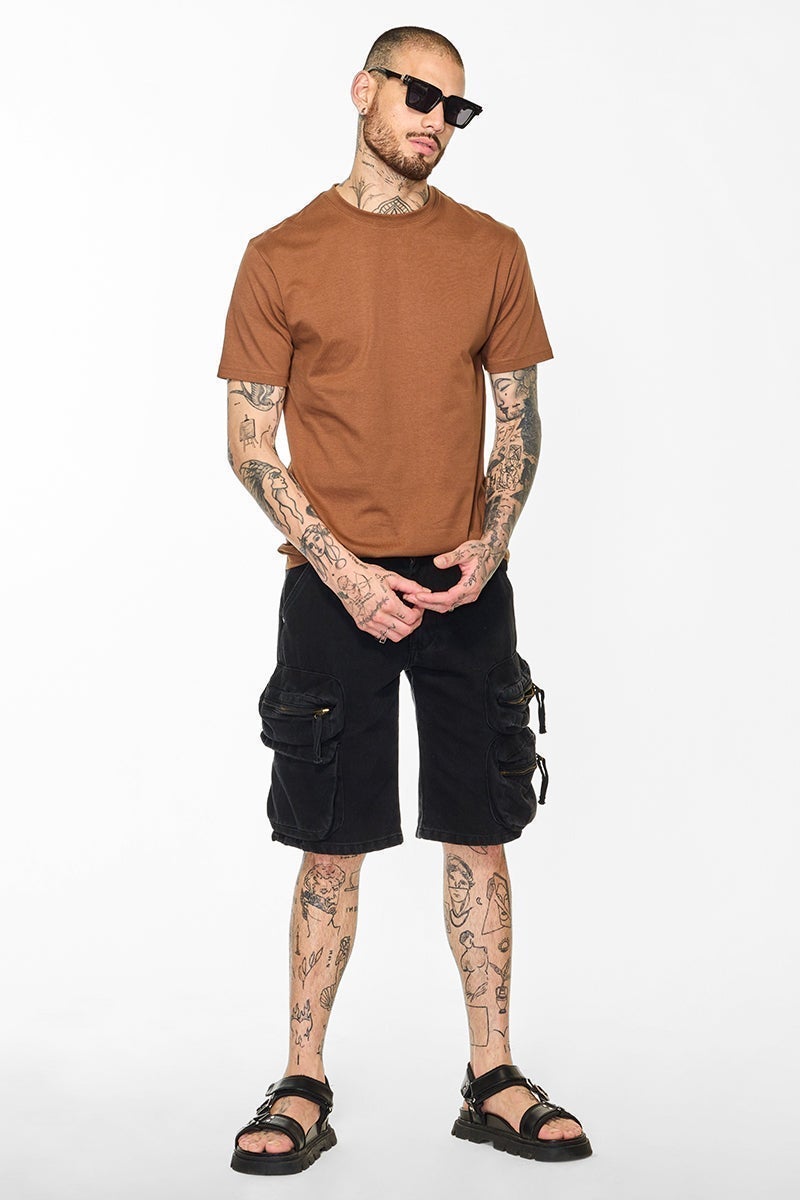 سنيتش تيشيرت كور لاب بلون الصدأ بقصة عادية - Image 3