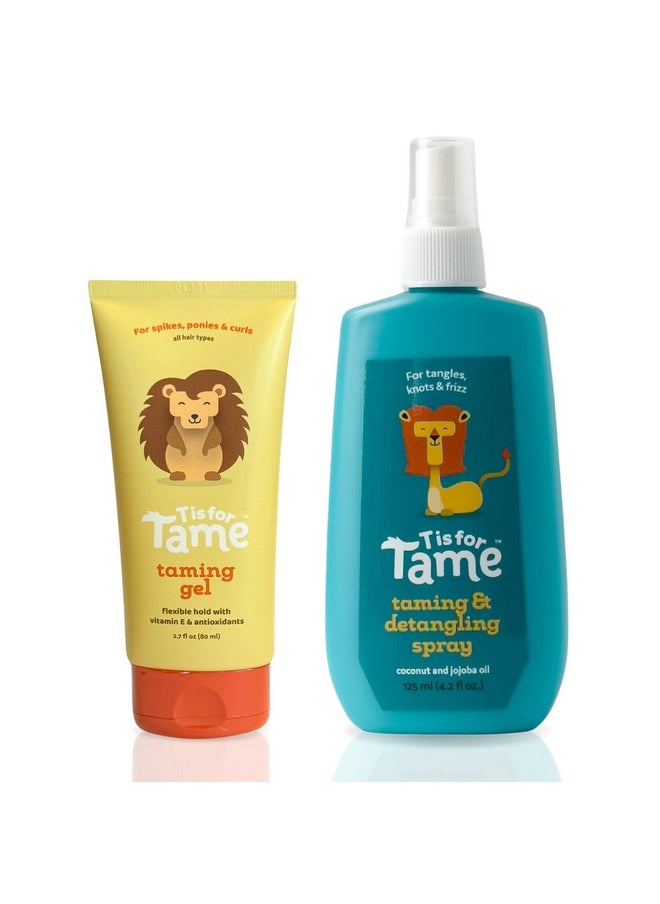 T is for Tame T is for Tame - Kids Hair Styling Gel & Hair Mist Bundle, All-Natural Alcohol-Free Hair Gel & Mist for Kids & Toddlers, 2023 Launch Date (Gel-Mist-Bundle)  - Image 1
