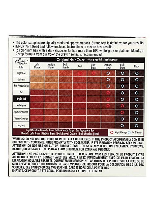 Light Mountain 187013 Natural Hair Color 3 Piece Bright Red 4 Ounce (Pack Of 3) - Image 4