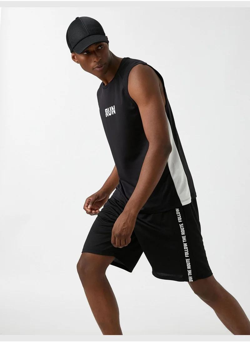 كوتون Slogan Printed Shorts
