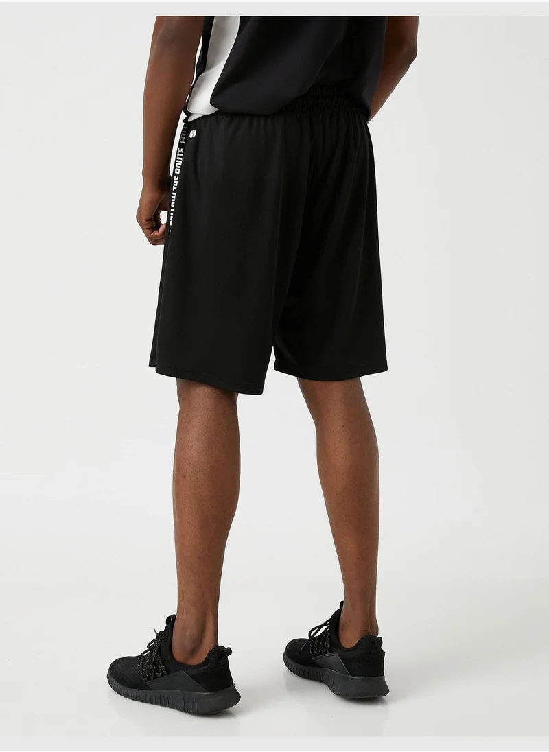 كوتون Slogan Printed Shorts