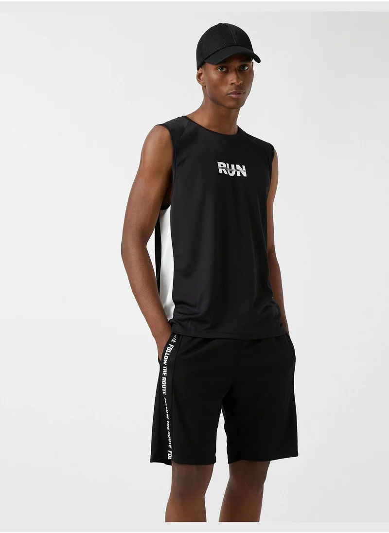 كوتون Slogan Printed Shorts
