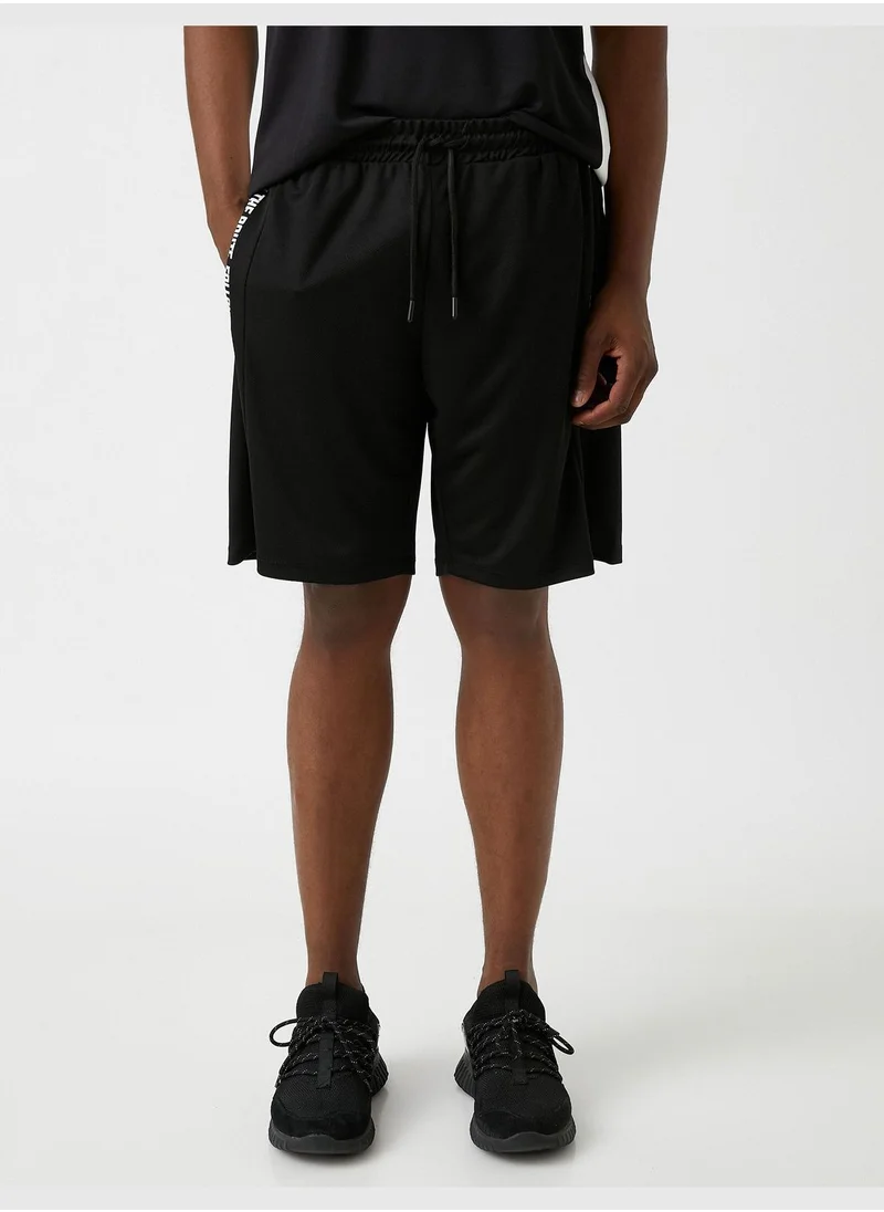 كوتون Slogan Printed Shorts