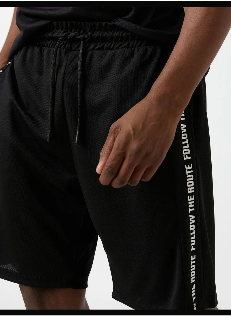 كوتون Slogan Printed Shorts