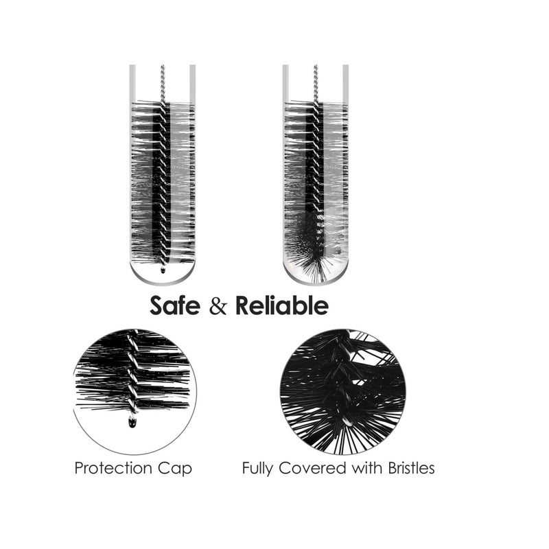 SOLARAE Kettle Spout Brush Teapot Nozzle Brush Set Bottle Tube Brush Pipe Cleaner Glasses Straw Coffee Machine Cleaning Brushes - 12 Pcs - Image 2